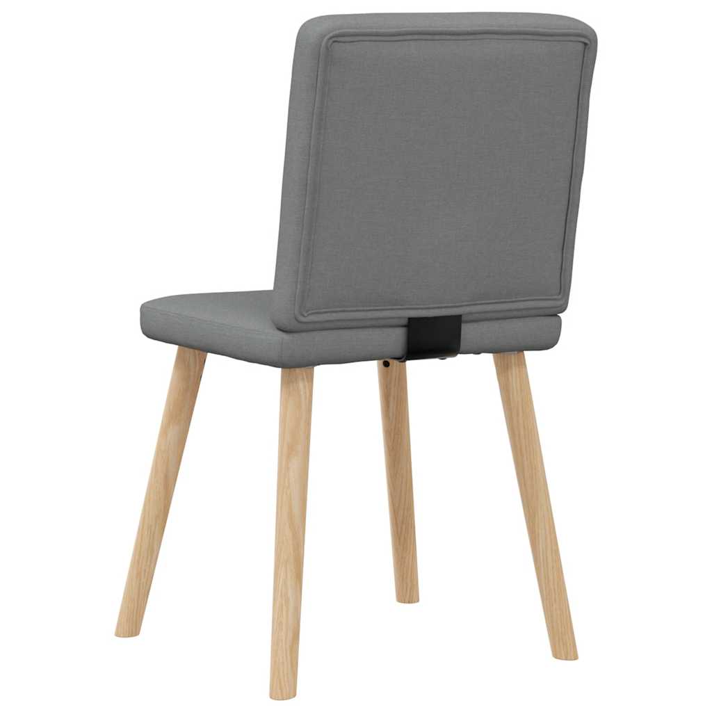 Cadeiras de jantar 6 pcs tecido cinzento-escuro