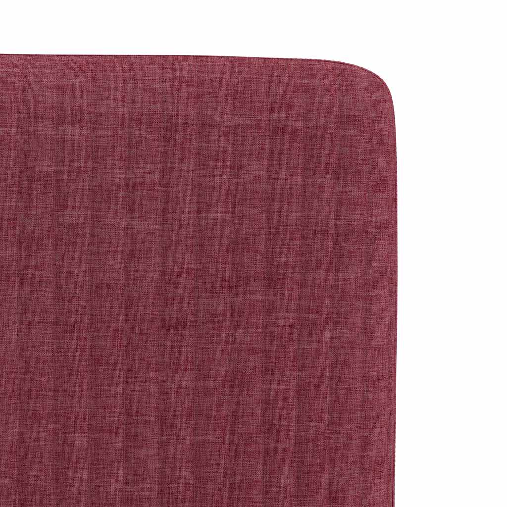 Cadeiras de jantar 6 pcs tecido vermelho-tinto