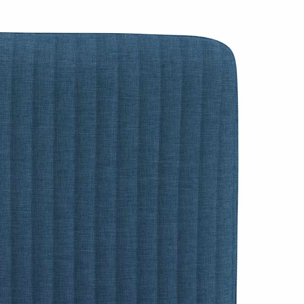 Cadeiras de jantar 6 pcs tecido azul