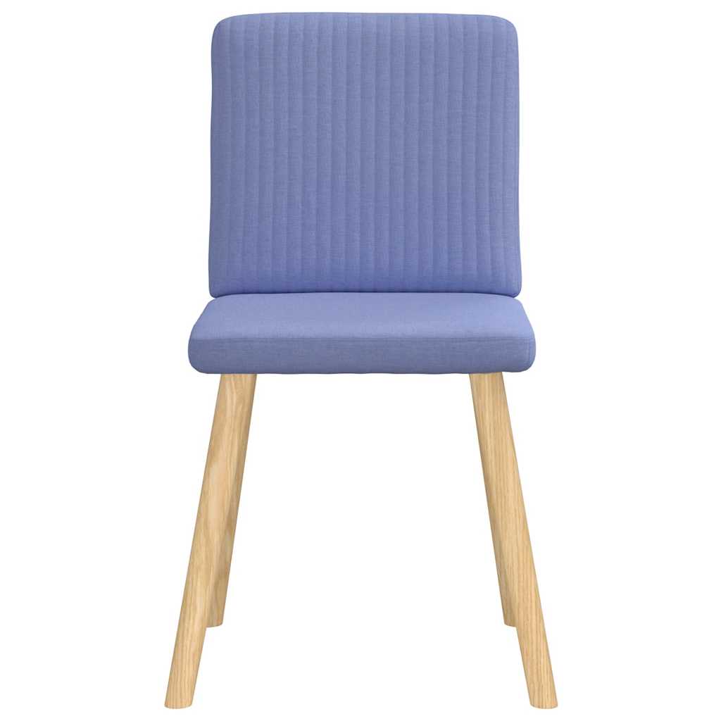 Cadeiras de jantar 6 pcs Jeans Tecido Azul