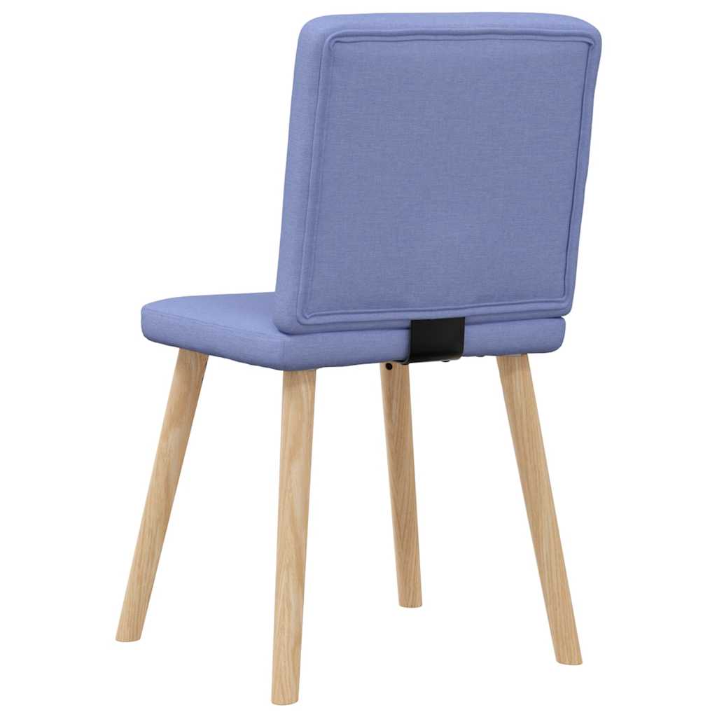 Cadeiras de jantar 6 pcs Jeans Tecido Azul