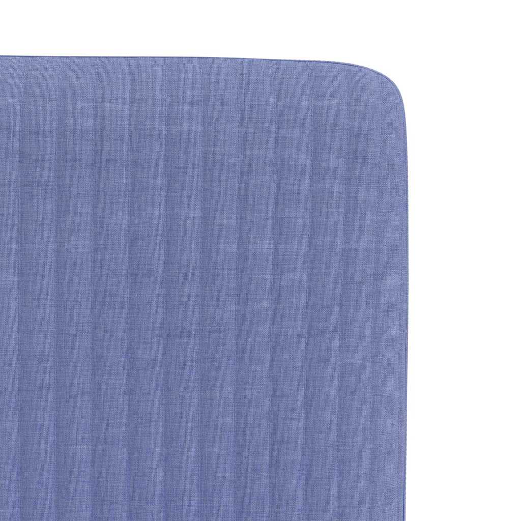 Cadeiras de jantar 6 pcs Jeans Tecido Azul