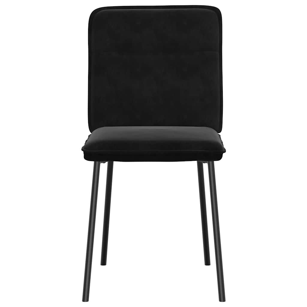 Cadeiras de jantar 6 pcs veludo preto