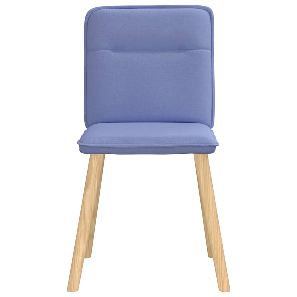 Cadeiras de jantar 6 pcs Jeans Tecido Azul