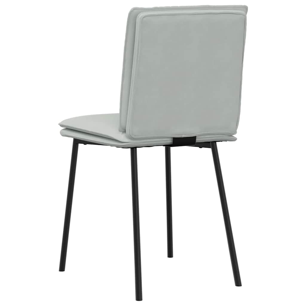 Cadeiras de jantar 6 pcs veludo cinzento-claro