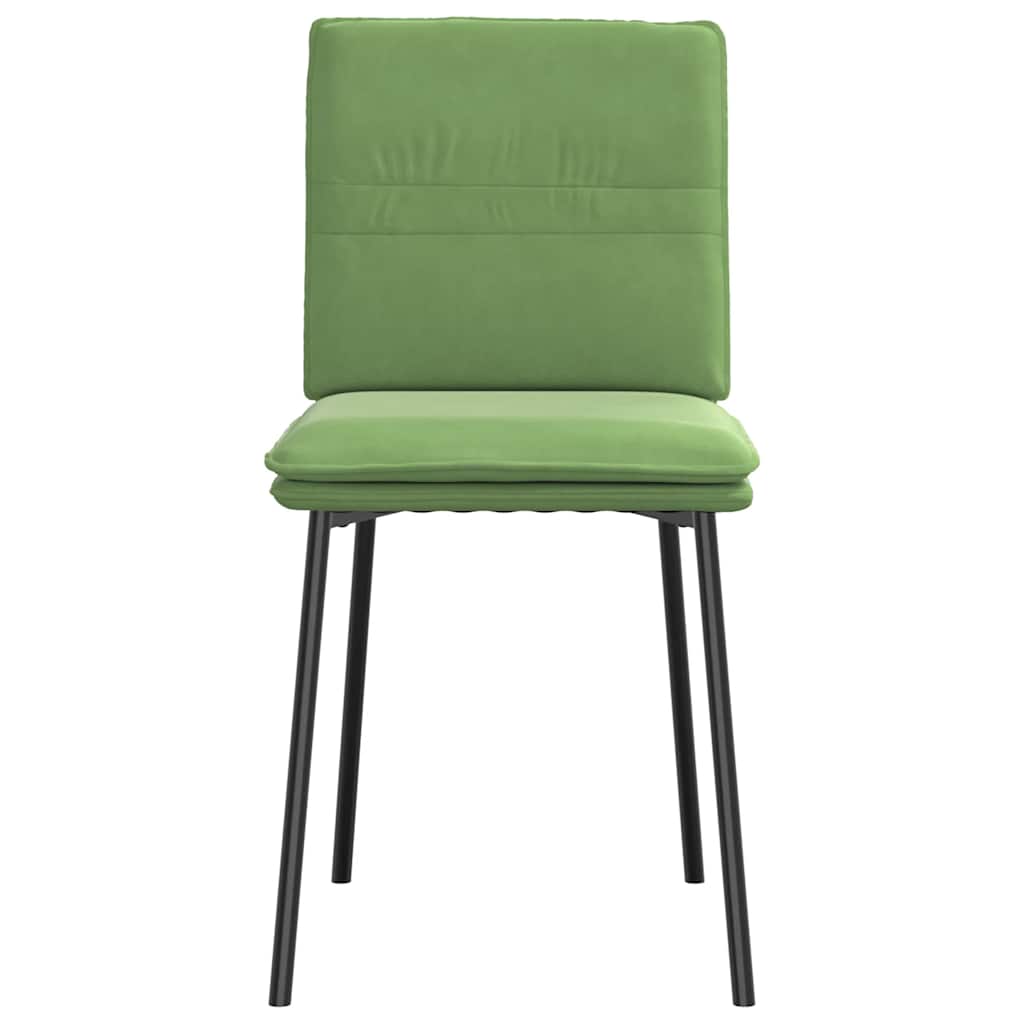 Cadeiras de jantar 6 pcs veludo verde-claro