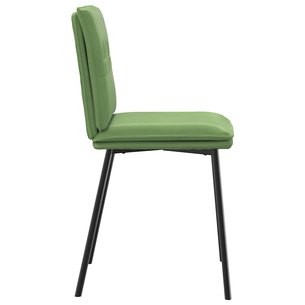 Cadeiras de jantar 6 pcs veludo verde-claro