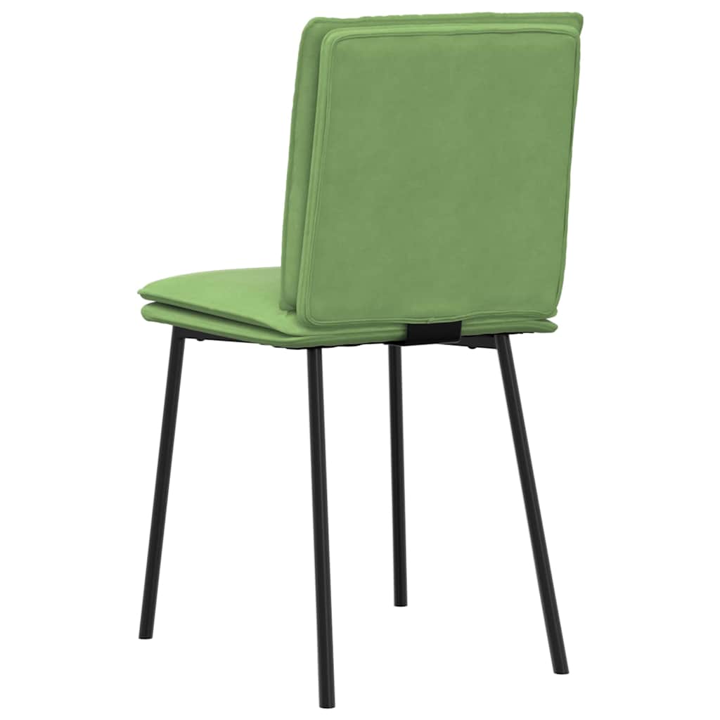 Cadeiras de jantar 6 pcs veludo verde-claro