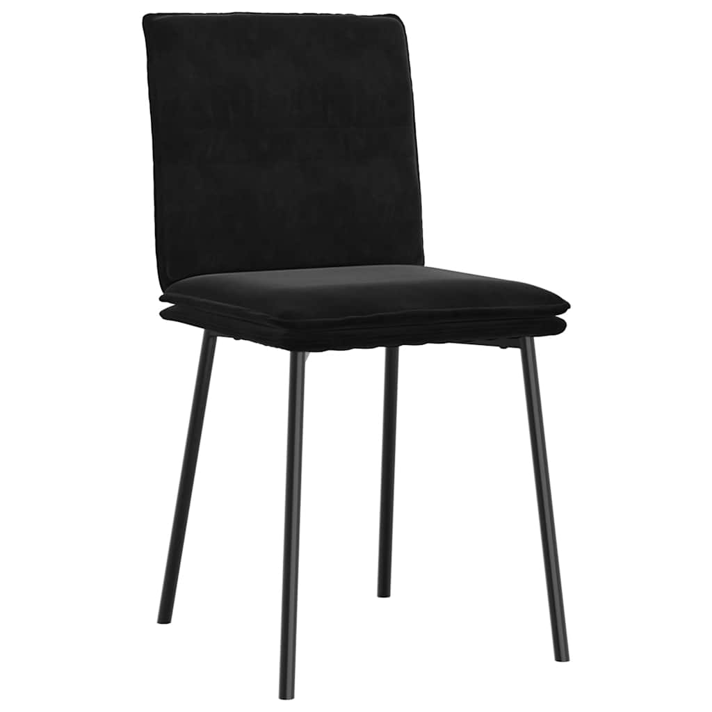 Cadeiras de jantar 6 pcs veludo preto