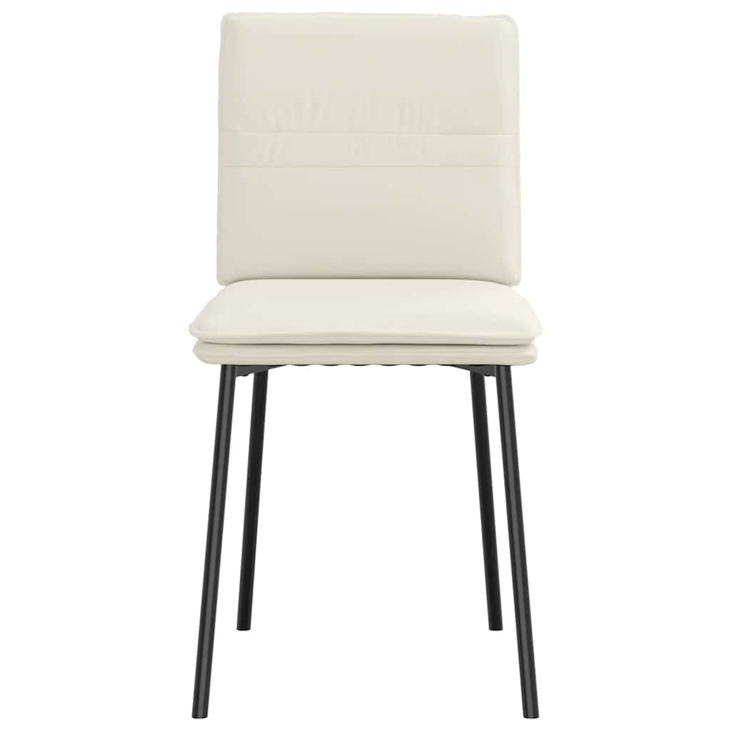Cadeiras de jantar 6 pcs veludo cor creme