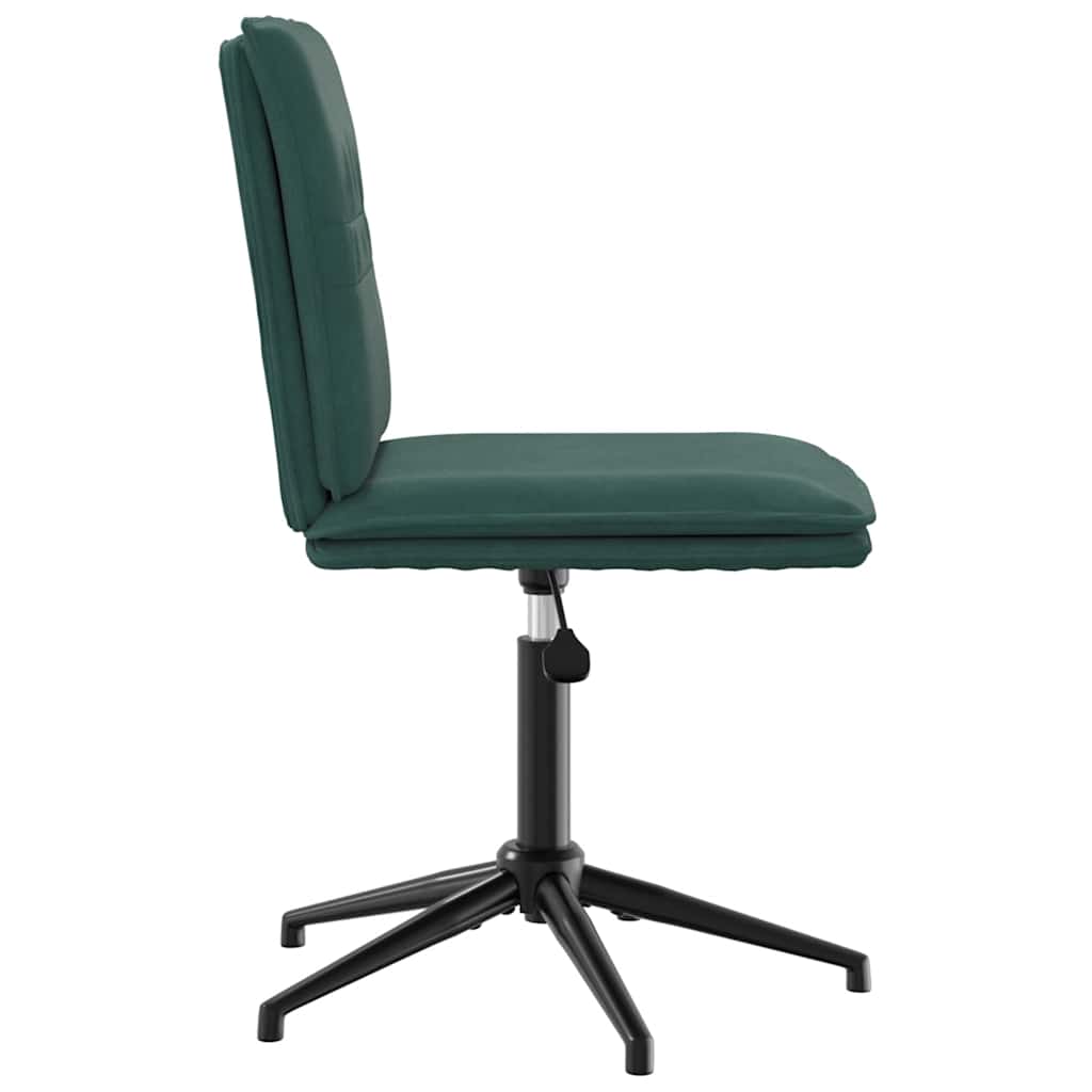 Cadeiras de jantar 4 pcs veludo verde-escuro