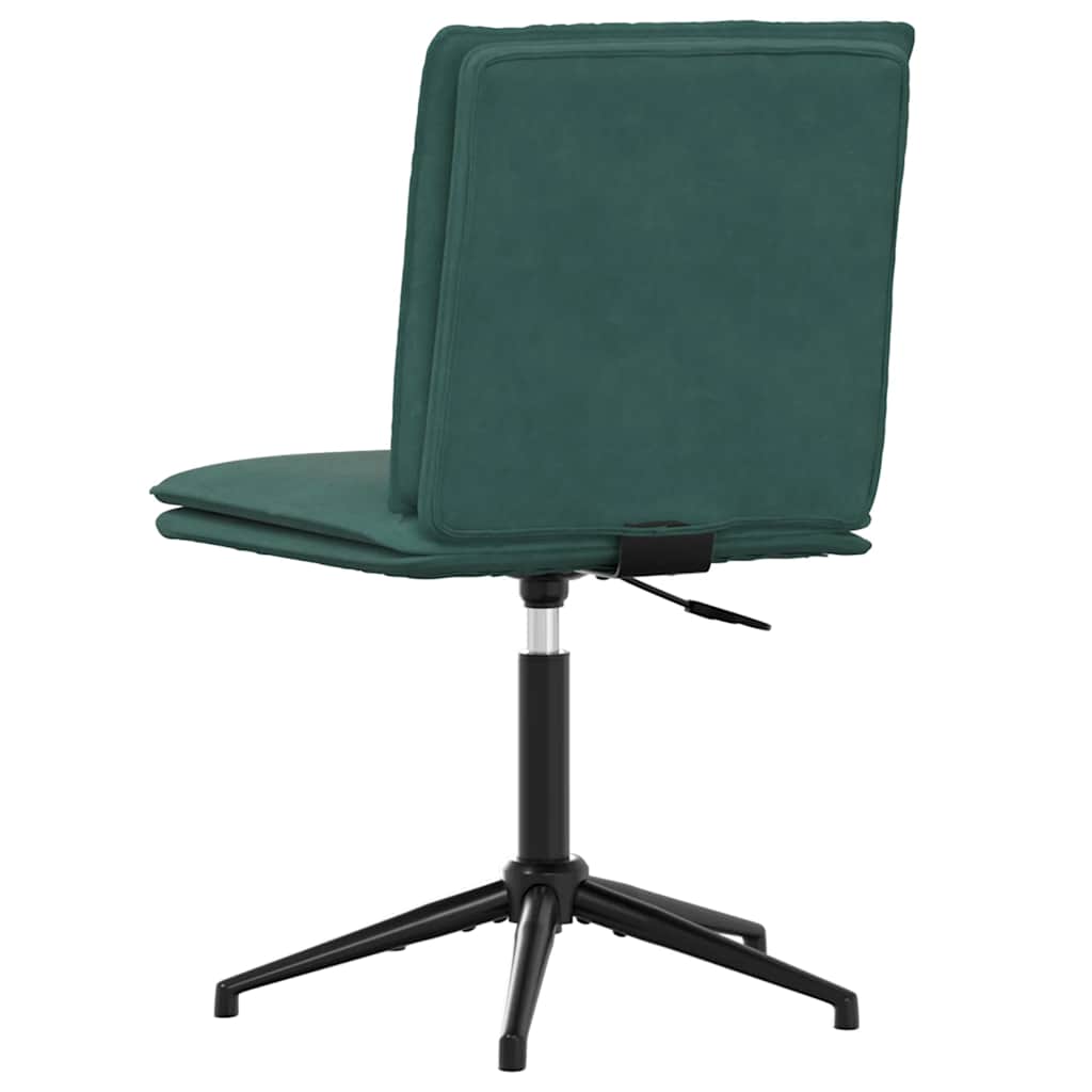 Cadeiras de jantar 4 pcs veludo verde-escuro
