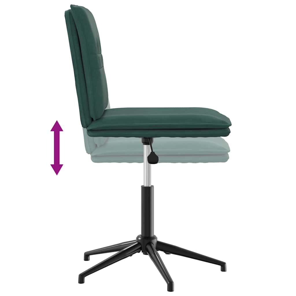 Cadeiras de jantar 4 pcs veludo verde-escuro