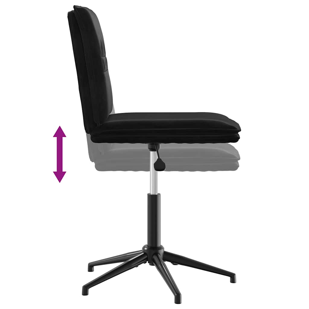 Cadeiras de jantar 4 pcs veludo preto