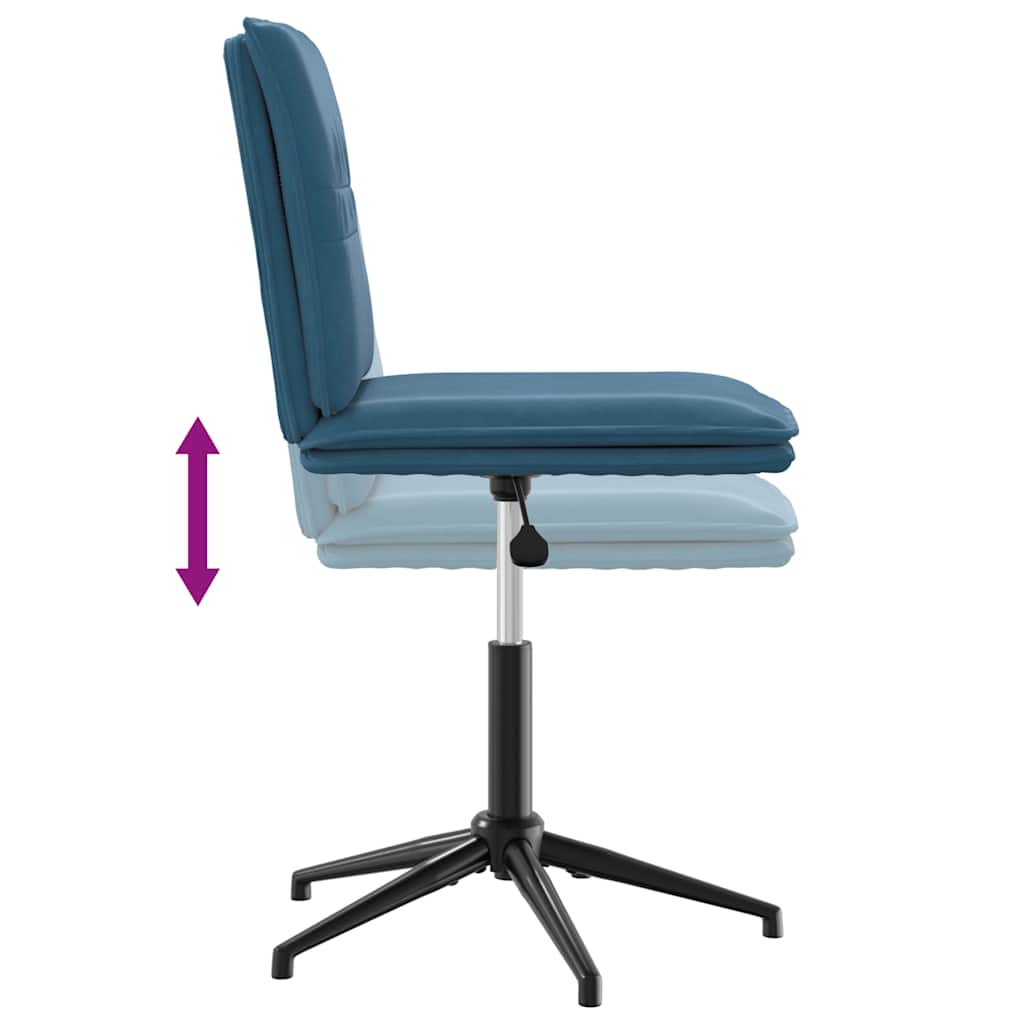 Cadeiras de jantar 4 pcs veludo azul