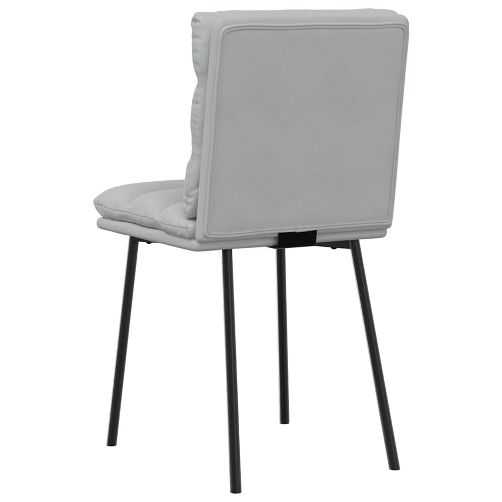 Cadeiras de jantar 6 pcs veludo cinzento-claro