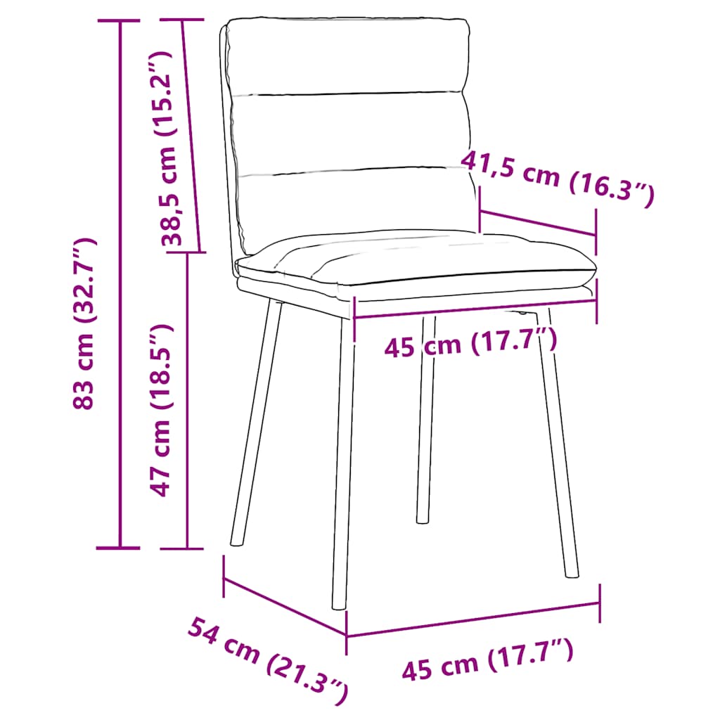 Cadeiras de jantar 6 pcs veludo cinzento-escuro