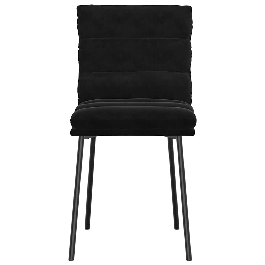 Cadeiras de jantar 6 pcs veludo preto