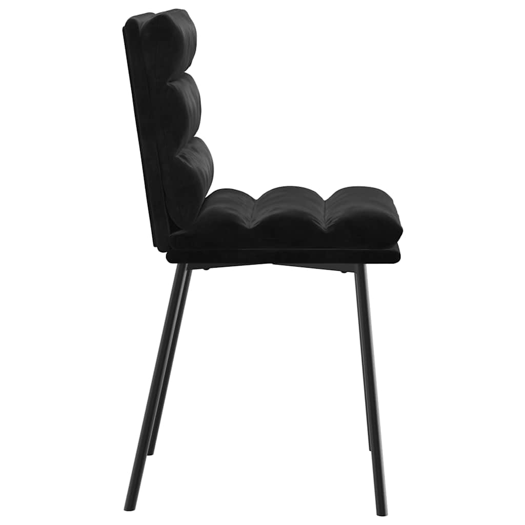 Cadeiras de jantar 6 pcs veludo preto