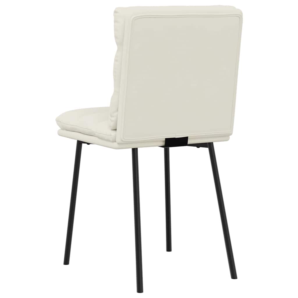 Cadeiras de jantar 6 pcs veludo cor creme