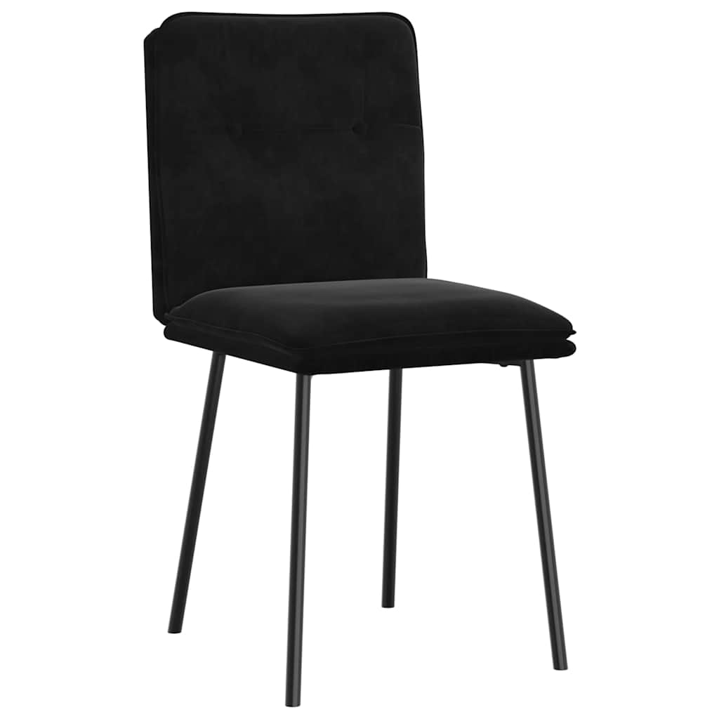 Cadeiras de jantar 6 pcs veludo preto