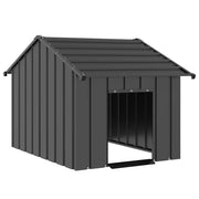 Casota para cães com telhado 83x130x85 cm aço galvanizado