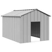 Casota para cães com telhado 113x153x101 cm aço galvanizado