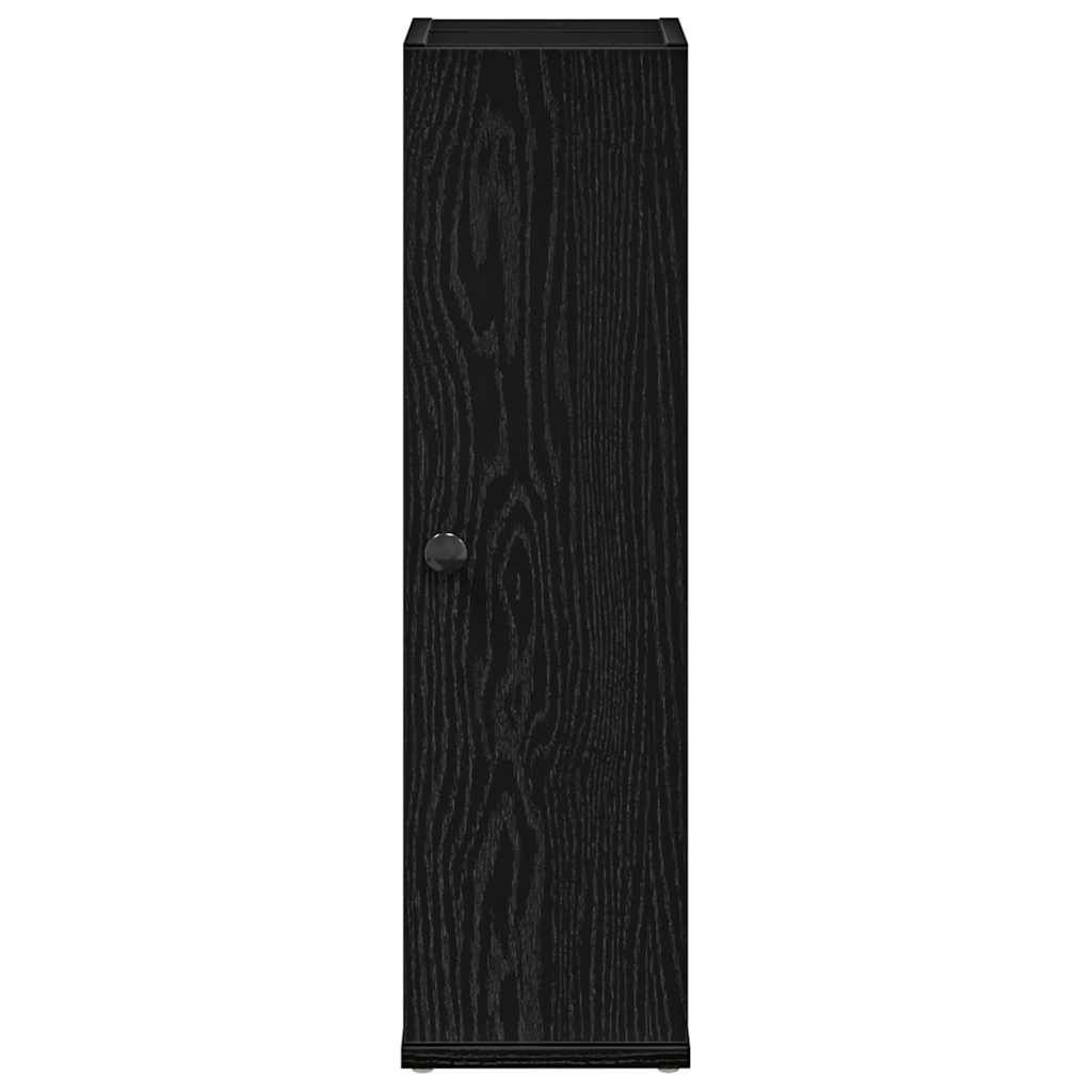 Móvel p/ casa de banho c/ suporte de rolos 20,5x22x72 cm preto