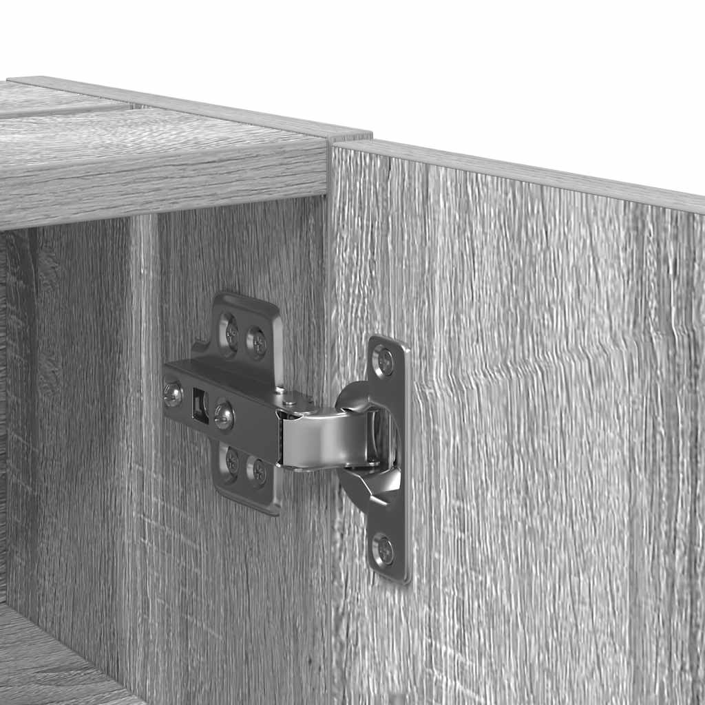 Móvel p/ casa banho c/ suporte rolos 20,5x22x72 cm sonoma cinza