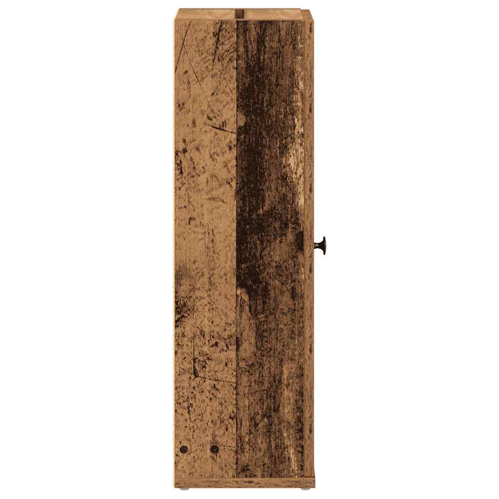 Móvel p/ casa banho c/ suporte rolos 20,5x22x72cm madeira velha