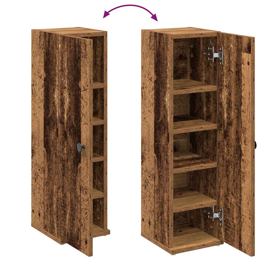 Móvel p/ casa banho c/ suporte rolos 20,5x22x72cm madeira velha