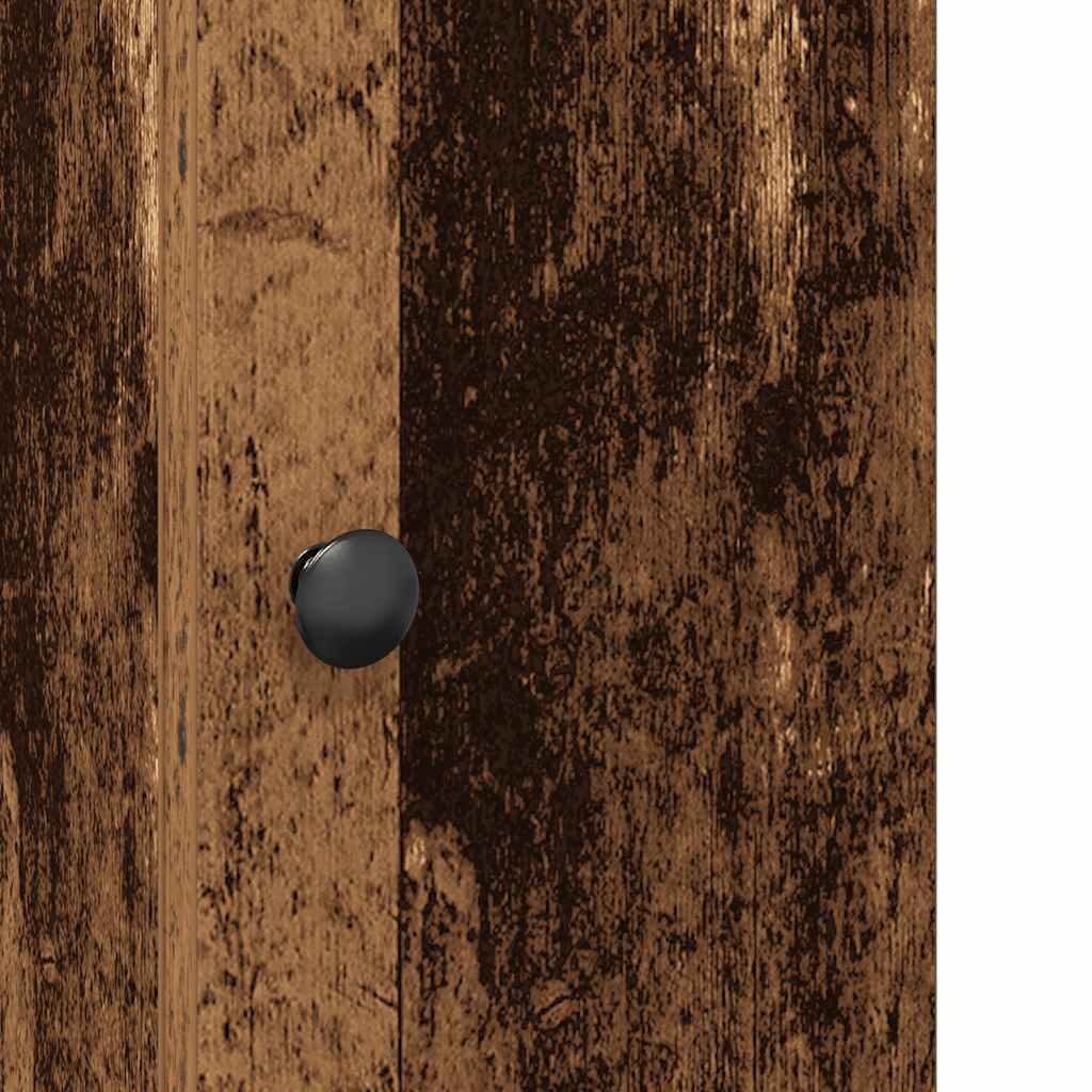 Móvel p/ casa banho c/ suporte rolos 20,5x22x72cm madeira velha