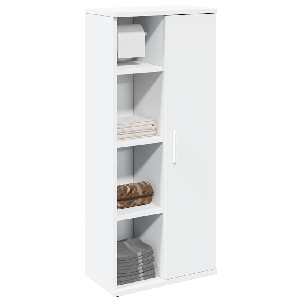 Móvel p/ casa de banho c/ suporte de rolos 39x22x90 cm branco