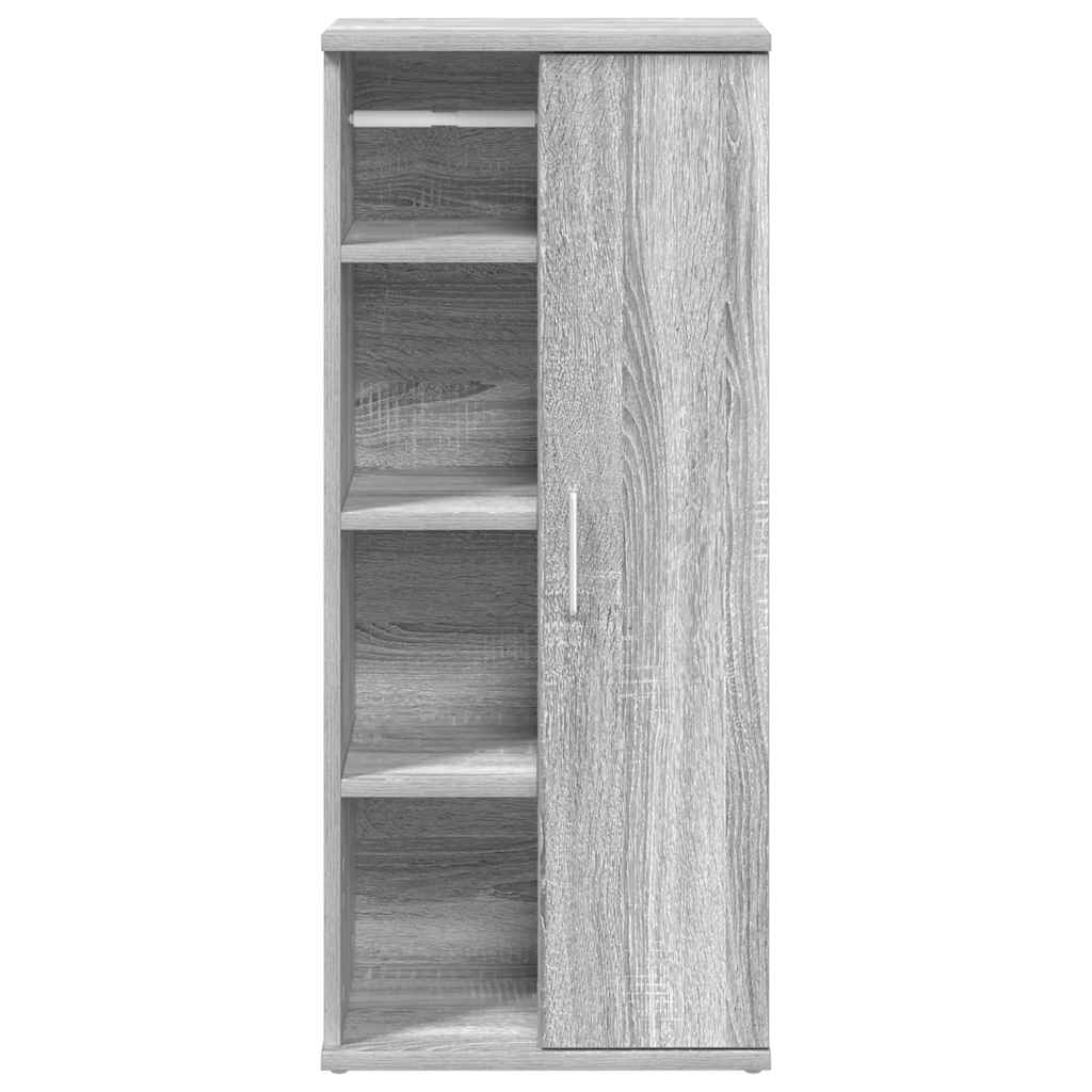 Móvel p/ casa banho c/ suporte rolos 39x22x90 cm sonoma cinza