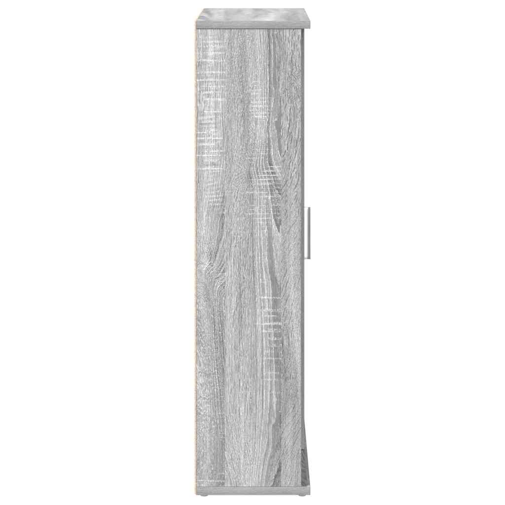 Móvel p/ casa banho c/ suporte rolos 39x22x90 cm sonoma cinza