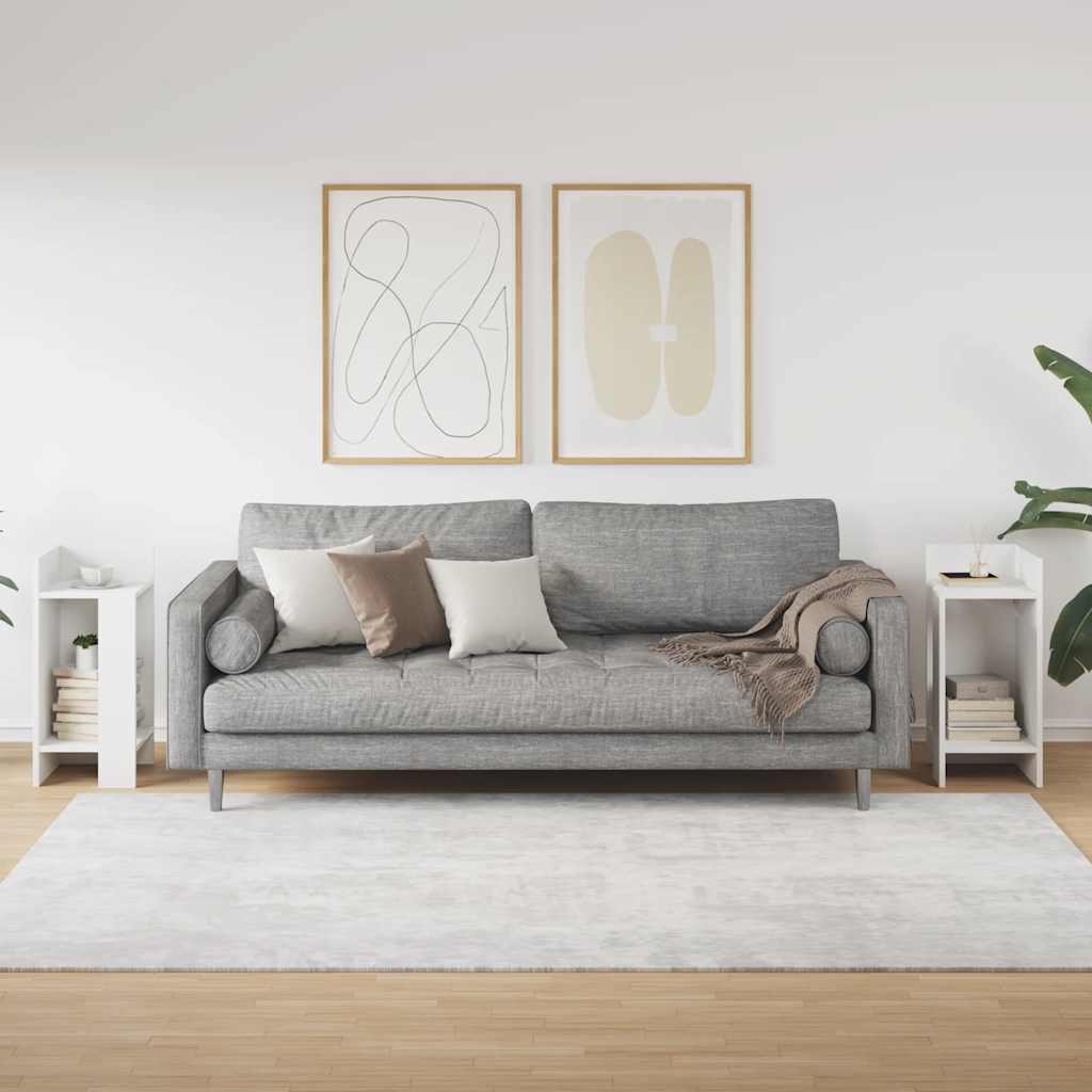 Mesas laterais 2 pcs com prateleira 110x50x103 cm branco