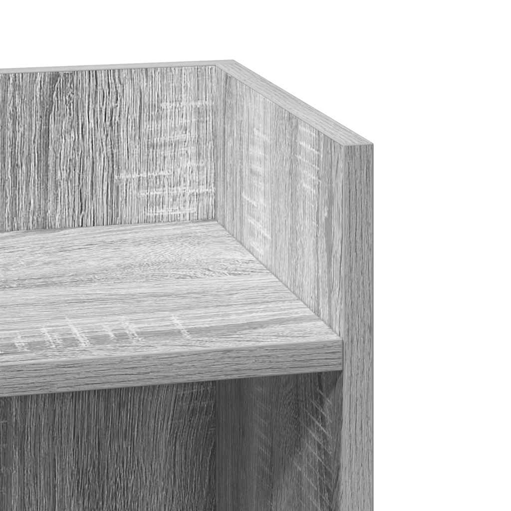 Mesa lateral com prateleira 110x50x103 cm cinzento sonoma