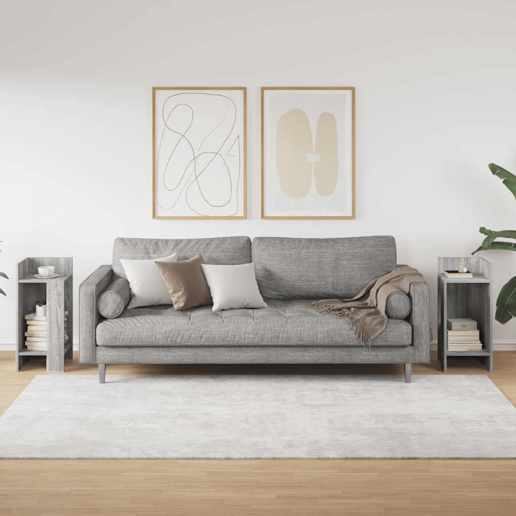 Mesas laterais 2 pcs prateleira 110x50x103 cm cinza sonoma