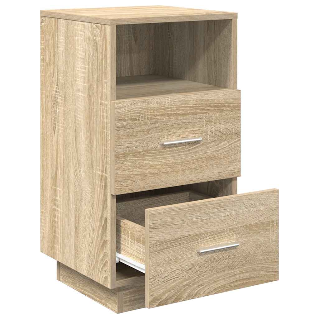 Mesas de cabeceira 2pcs c/2gavetas 36x36x68 cm carvalho sonoma