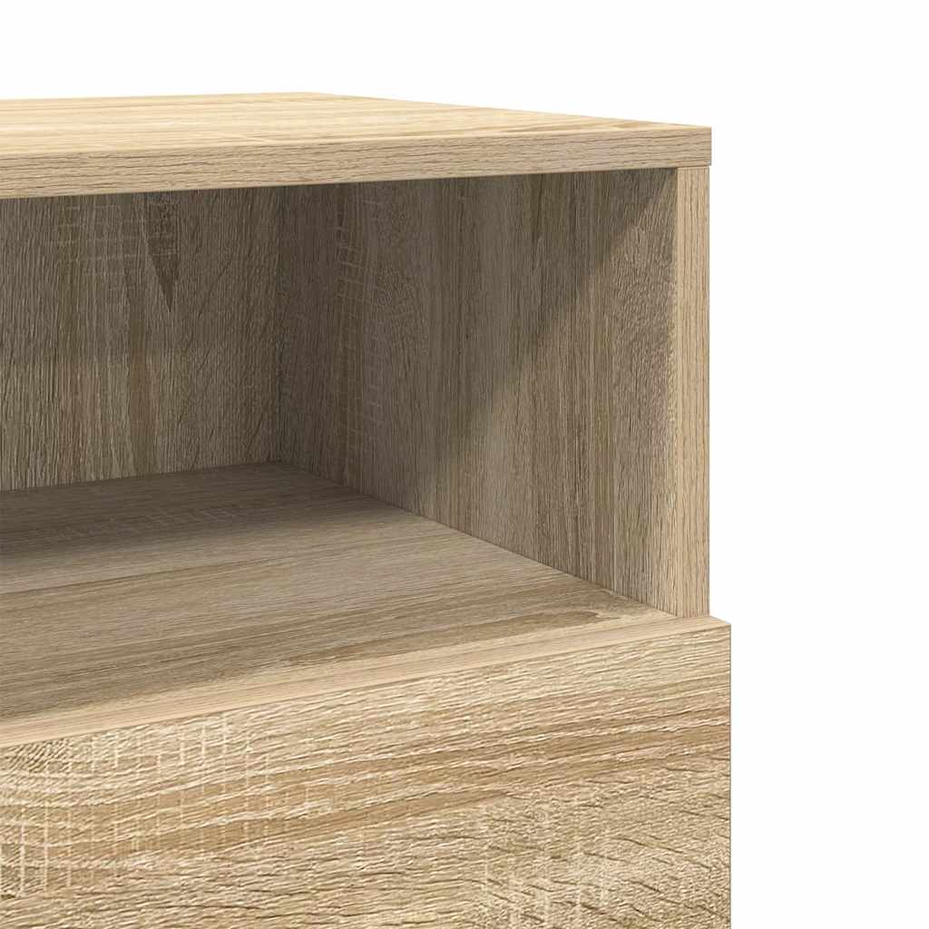 Mesas de cabeceira 2pcs c/2gavetas 36x36x68 cm carvalho sonoma