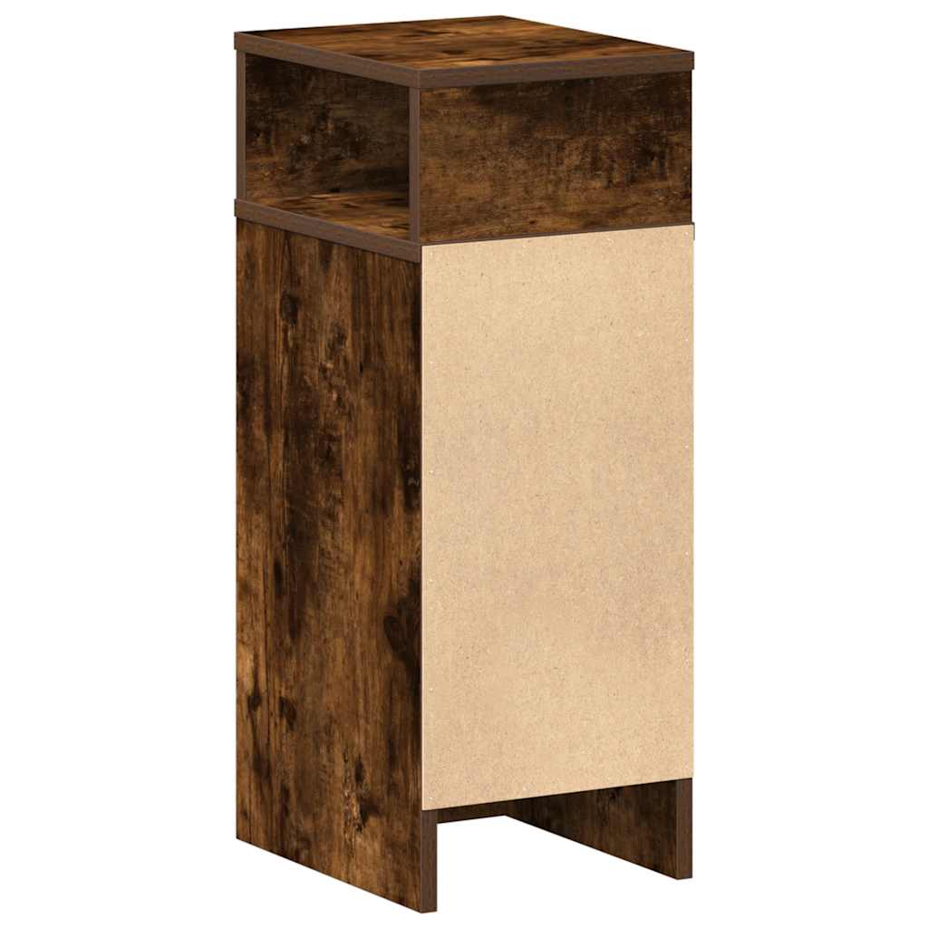 Mesa de cabeceira com gaveta 25x31x66 cm carvalho fumado