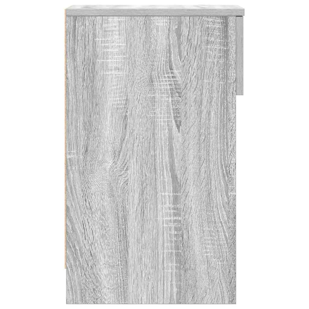 Mesas de cabeceira com gaveta 2 pcs 20x36x60 cm cinzento sonoma