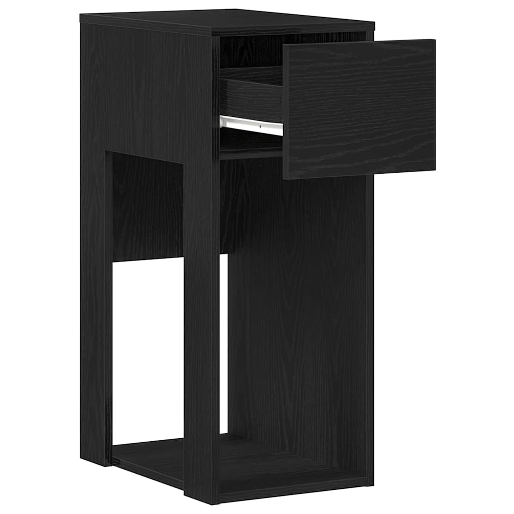Suporte torre de computador com gaveta 30x44x74 cm preto