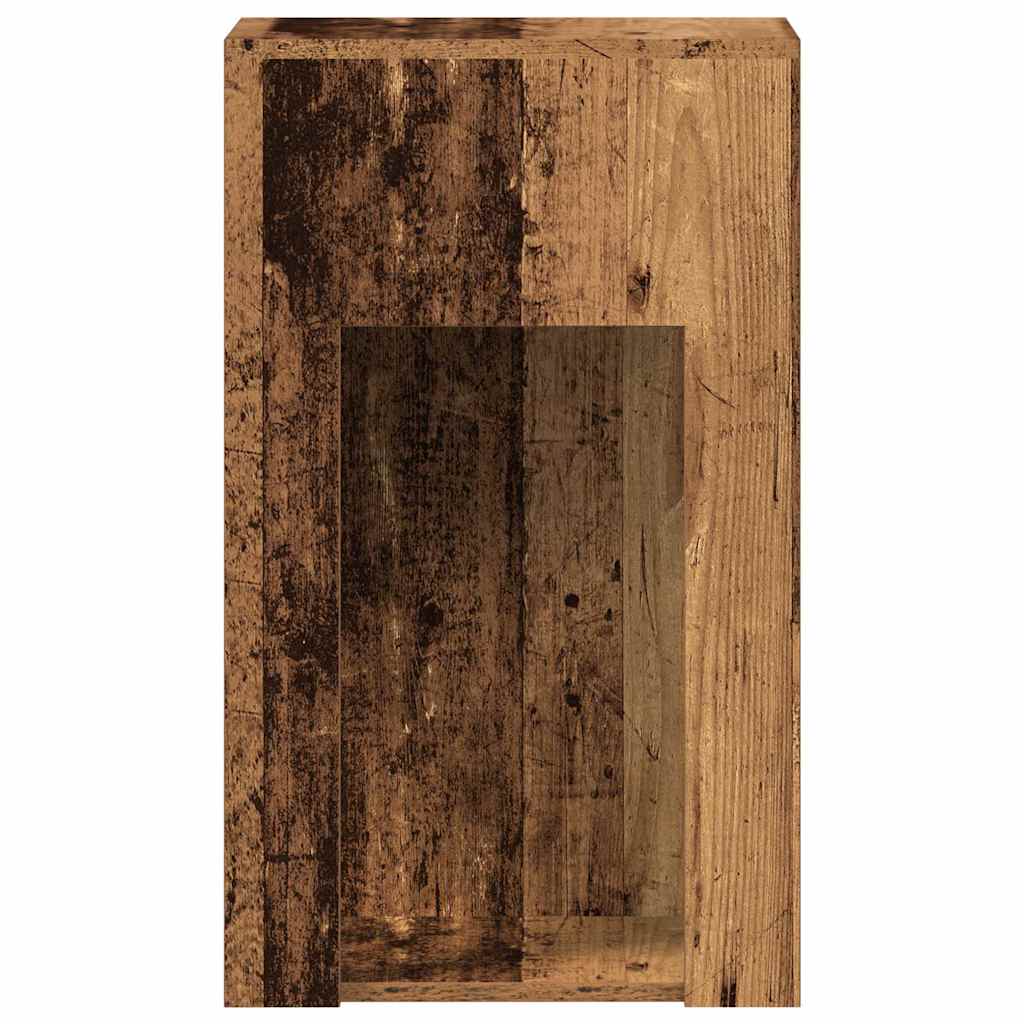 Suporte torre de computador com gaveta 30x44x74cm madeira velha