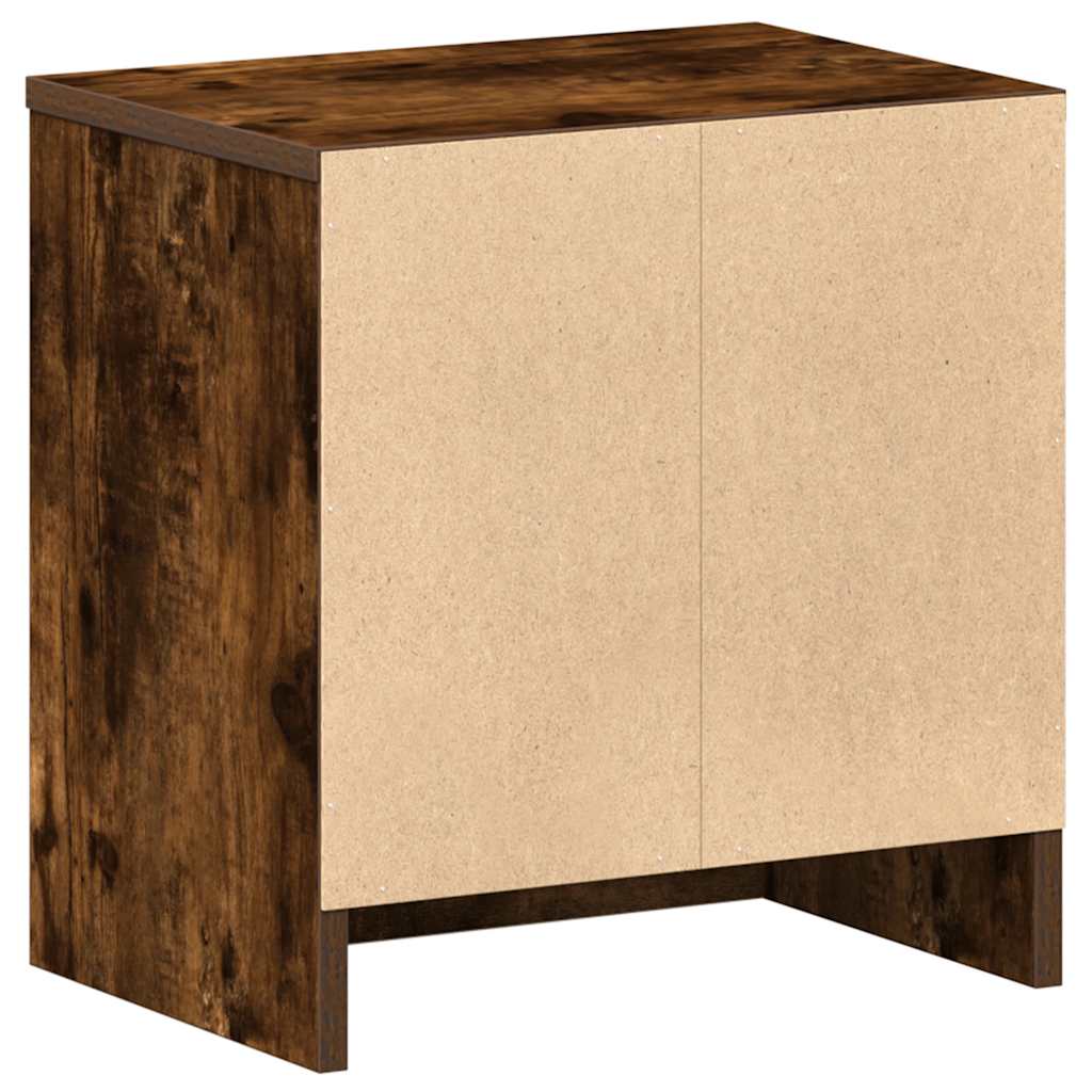 Mesa de cabeceira com gaveta 39x28x41 cm carvalho fumado