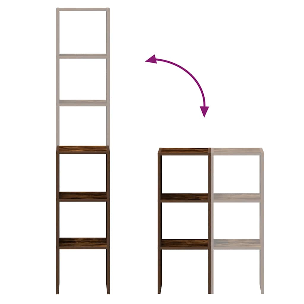 Estantes 2 pcs empilháveis 30x30x80 cm derivados de madeira