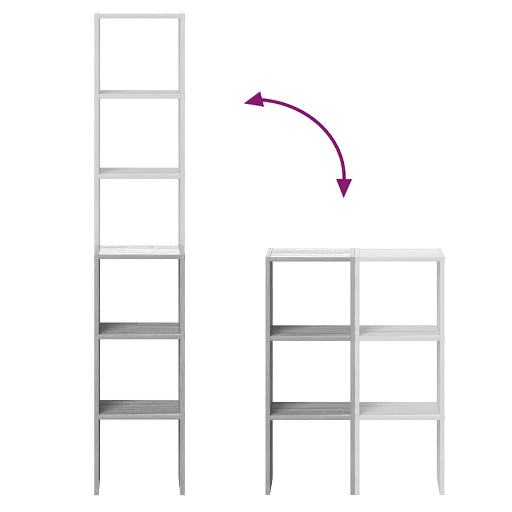 Estantes 2 pcs empilháveis 30x30x80 cm derivados de madeira