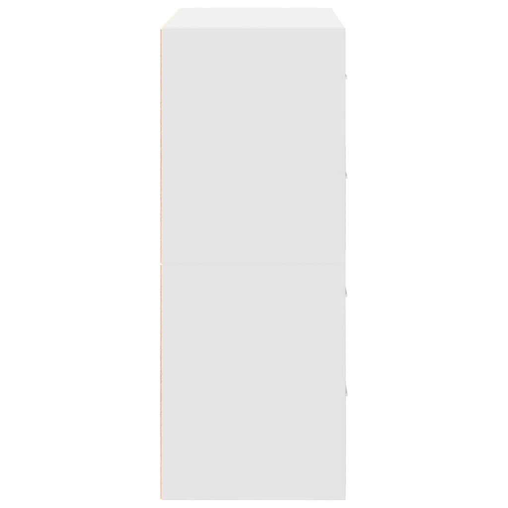 Armários c/ 2 gavetas 2 pcs 60x31x40cm derivados madeira branco