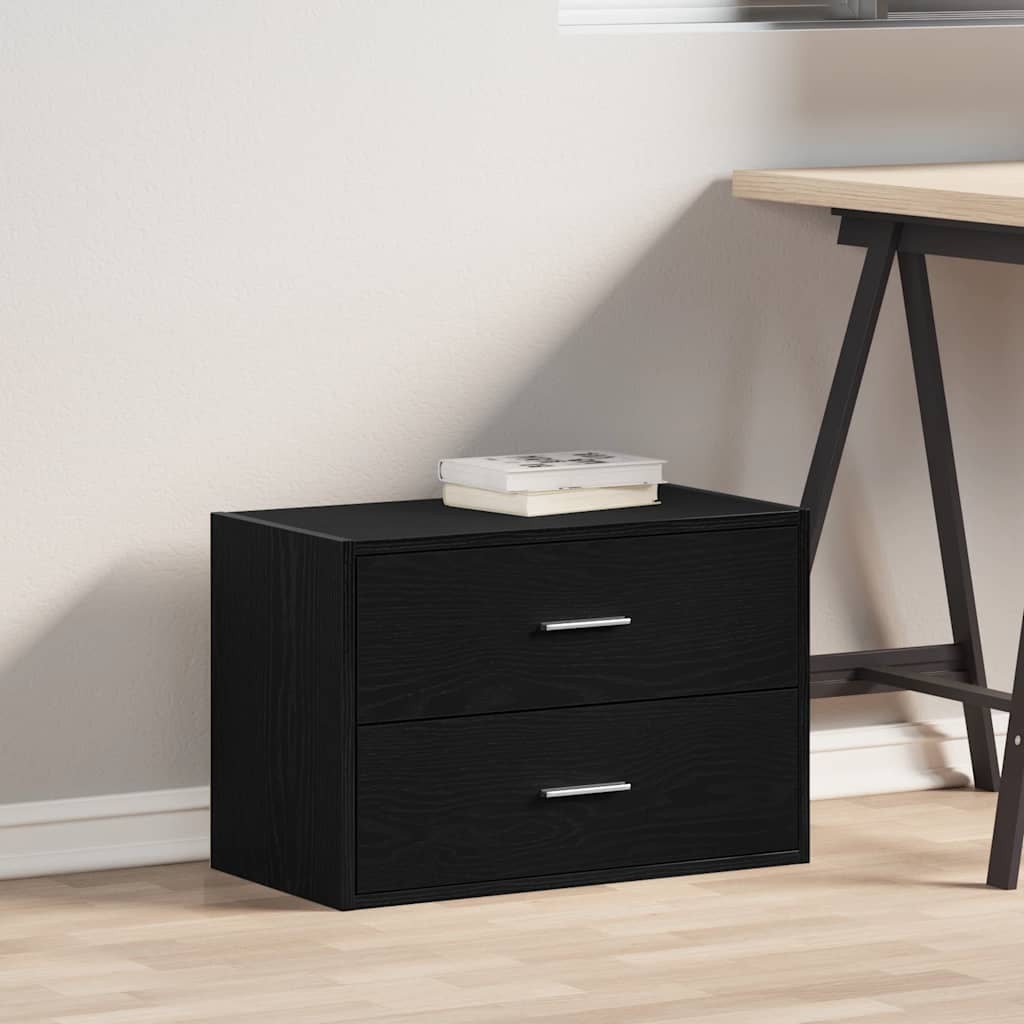 Armário c/ 2gavetas 60x31x40cm derivados madeira carvalho preto