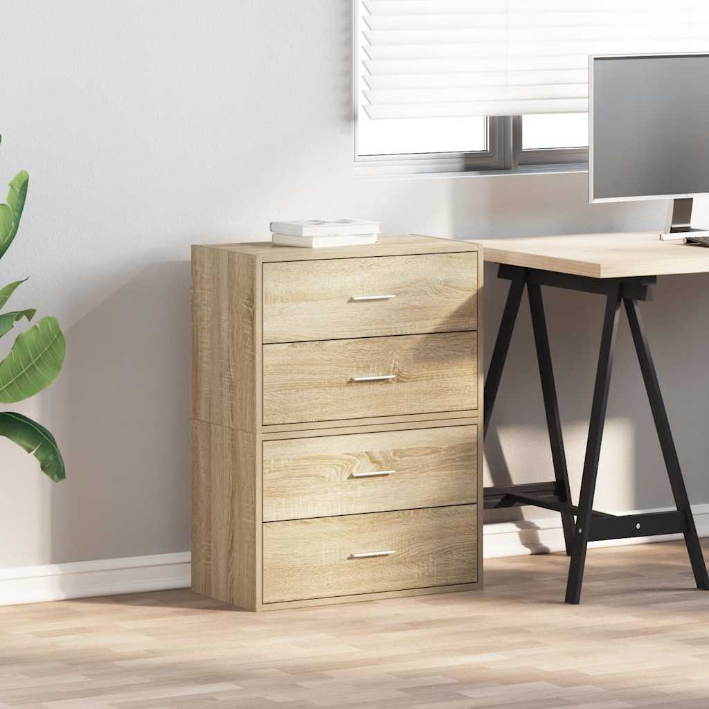 Armários c/ 2 gavetas 2 pcs 60x31x40cm derivados madeira